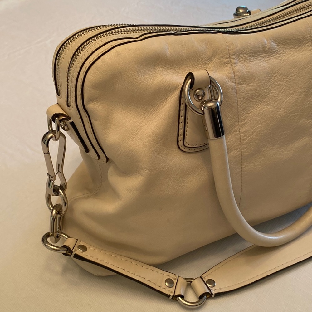 Coach Kristin 14782 Cream Leather Satchel Purse Bag - Picture 6 of 16